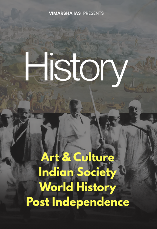 History (Art & Culture + Indian Society + World History + Post Independence)
